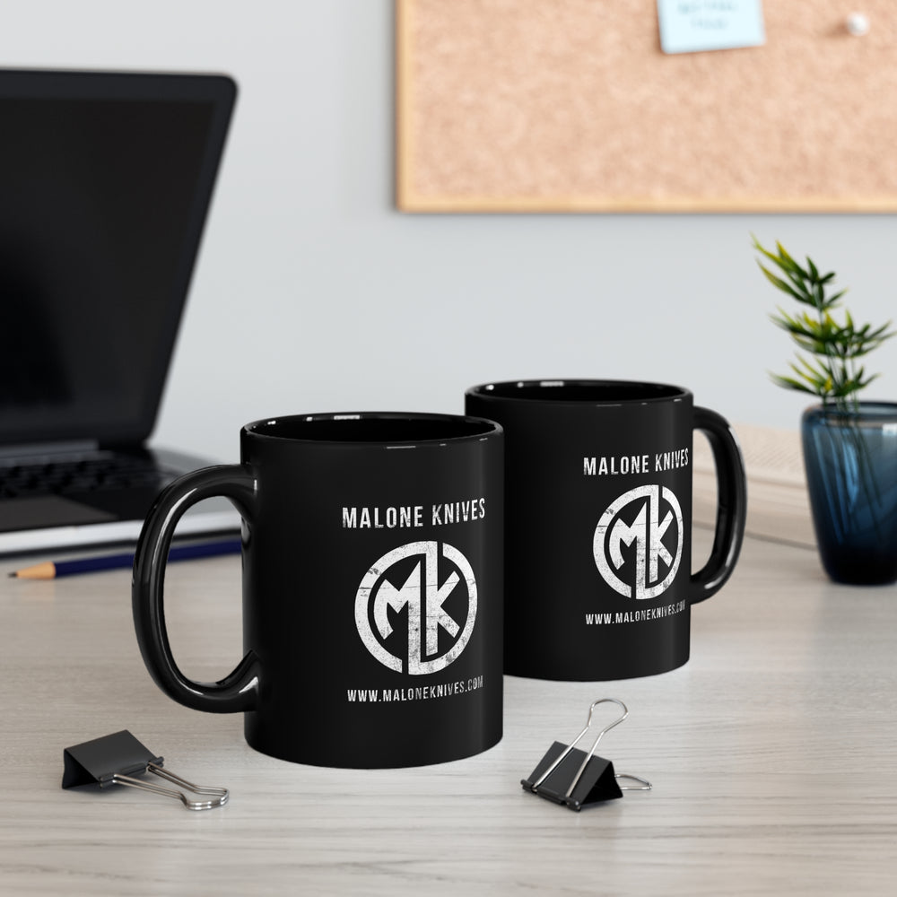 
                  
                    11oz Black Mug - MK Distressed Logo
                  
                