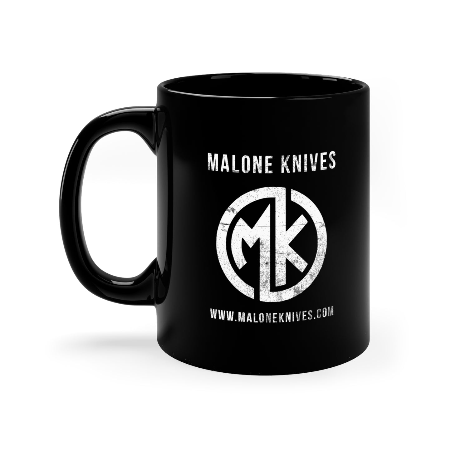 
                  
                    11oz Black Mug - MK Distressed Logo
                  
                