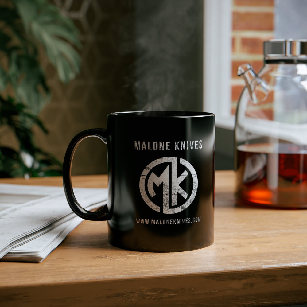 
                  
                    11oz Black Mug - MK Distressed Logo
                  
                